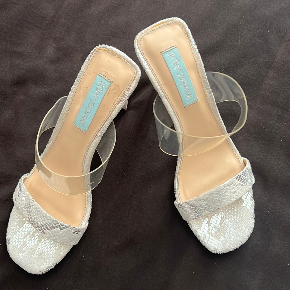 Betsey Johnson white heels